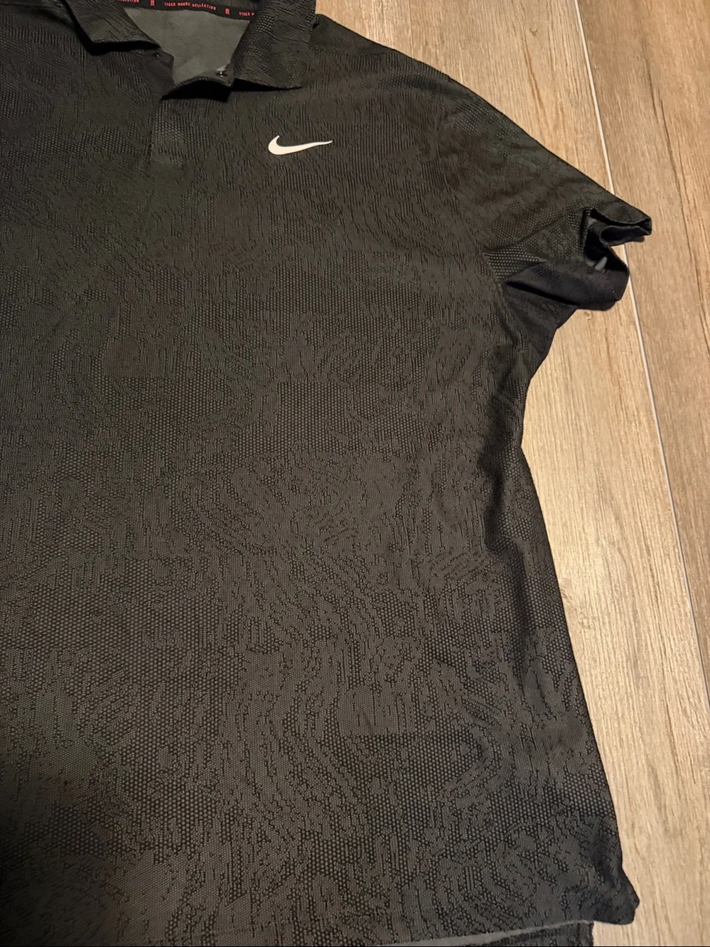 Nike Tiger Woods Collection Black Polo with White Swoosh